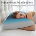 thumbnail image 5 of Blue Teal Grey Ombre Throw Pillow Covers, Farmhouse Gradient Minimalist Soft Breathable Pillow Cases with Invisible Zipper for Sleeping, Small Pillowcases for Couch Bed Sofa Chair 16x24 Inches, 5 of 9