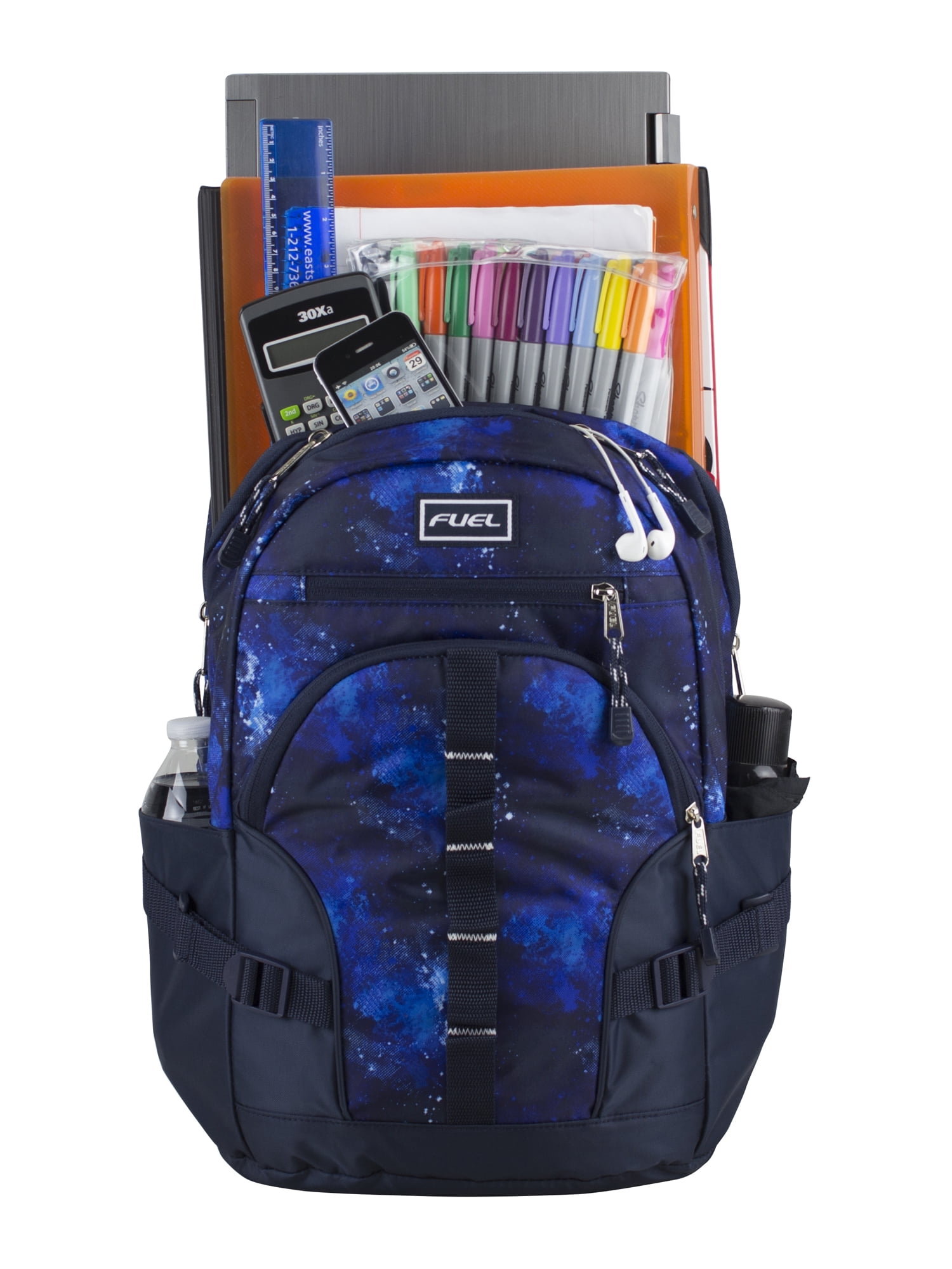 Fuel Unisex Multipocket Dynamic Active Backpack, Blue Galaxy