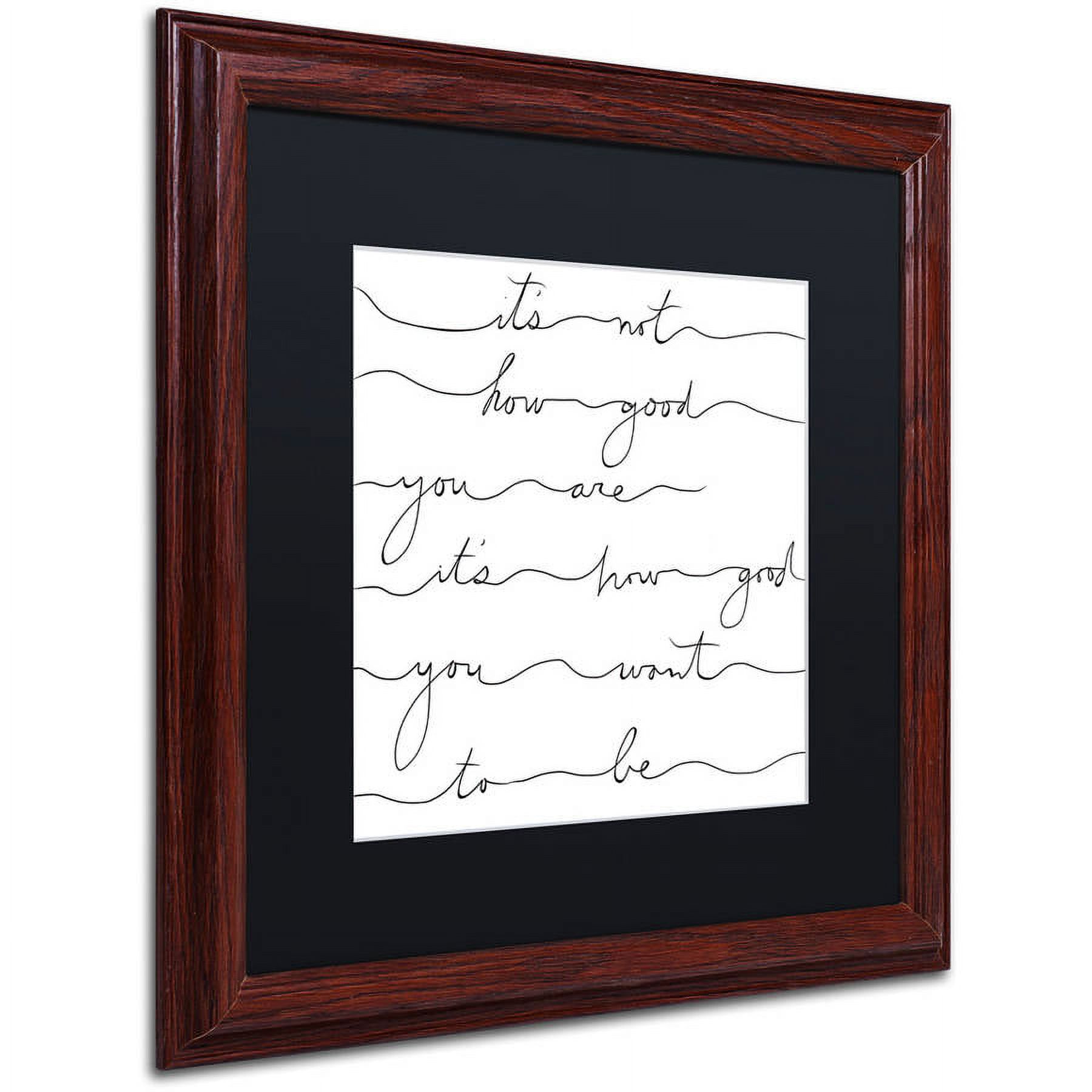 Trademark Fine Art "How Good Black" Canvas Art by Lisa Powell Braun, Black Matte, Wood Frame
