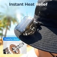 thumbnail image 3 of 2-in-1 Hands-Free Hat Fan with UPF 50+ Wide Brim, Dual Solar Fans Sun Hat with USB Charging & Adjustable Speeds for Fishing, Hiking & Outdoor Activities,Military Green,42cm / 16.5in, 3 of 8