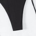 thumbnail image 6 of JIAYUE Womens Summer Swimwear Beach Vacation Bikini Thong Brazilian High Leg Lace Up Swim Bottoms Solid Color Fashion Swim Shorts, 6 of 6