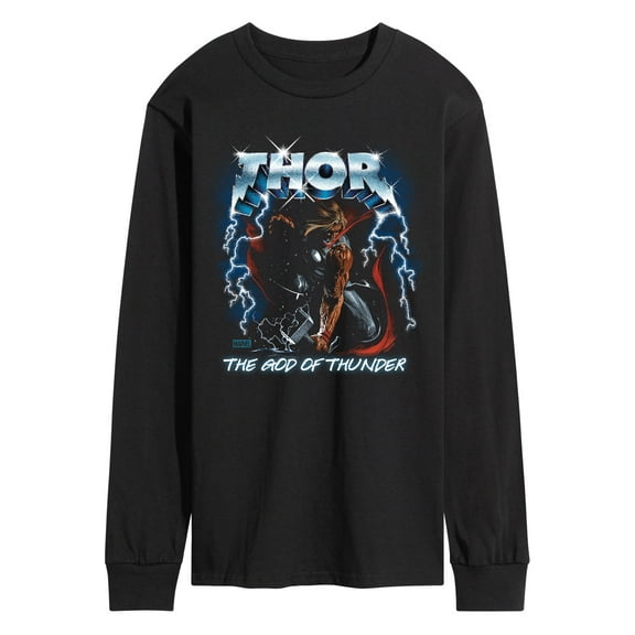 Marvel Thor - Metal Band Style - Men's Long Sleeve Graphic T-Shirt