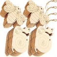 thumbnail image 4 of Unfinished Wooden Shapes DIY Craft Blanks for Creative Projects, Wood Slices with Rope for Scrapbooking, Decorations & Imaginative Play, 4 of 5