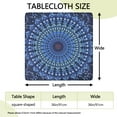 thumbnail image 2 of Tablecloth Square Fitted Elastic, Boho Chic Abstract Rustic Ethnic Style, Waterproof Vinyl, Backed, Wipeable for Indoor Outdoor 34-36" Tables, 2 of 6