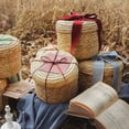 thumbnail image 1 of Woven Seagrass Storage Baskets with Lids Handmade Decorative Storage Baskets for Shelves Toy Gift Cosmetics Organization, 1 of 7