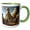 Green/White, variant on 3drose, Androids, Robots, Huge Installation of the Martian Base Digital Art, 11oz Two-tone Green Mug