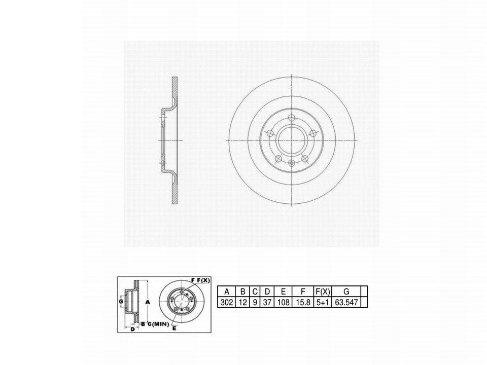 Winstop Brake Rotor, Rear WS252979, Volvo XC40 2022-2019