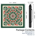 thumbnail image 2 of Green Mahjong Mat with Rules, 31.5*31.5in Anti Slip American Mahjong Mat for Table, Noise Reduction, Neoprene Mah jongg Mats with Carrying Bag & 3 Dices, Mahjong Supplies Gift, Board Tile Games Mats, 2 of 7