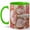 Green, variant on White Betta Fish Coffee Mug, Aquarium Fish Mug, Ceramic 11 oz