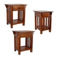 thumbnail image 5 of Leick Home 8222 Mission Impeccable End Table with Drawer, Made with Solid Wood, Side Table for Living Room, Bedroom, Medium Oak Finish Nightstand Table, 5 of 11