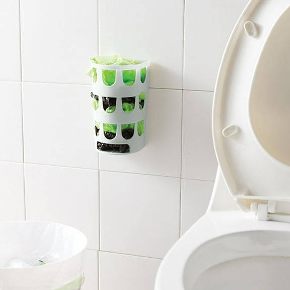 Huayishang Storage Box Wall Mounted Garbage Bags Tray Storage Box Multipurpose Plastic Bags Holder Rack Kitchen Tableware Sundries Organizer, Kitchen Essentials Clearance Sale Blue