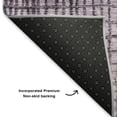 thumbnail image 5 of Addison Rugs Mayfield Premium Machine Washable Transitional Geometric Plum Rectangle Rug, 3' x 5', 5 of 7