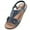 Blue, variant on Ecetana Womens Sandals Dressy Flats Sandals for Women with Elastic Ankle Strap Summer Sandals