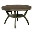 thumbnail image 6 of CoSoTower Rustic Grey Solid wood Round Dining Table w Shelf Dining Room Furniture 1pc Table Only, 6 of 6