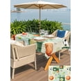 thumbnail image 5 of Outdoor Tablecloth with Umbrella Hole for Patio/Picnic/Party/Camping, Green Plaid Sports Waterproof Table Cloth Rectangle Table Cover Washable, Classic Sports Athletic Botanical (54"x 80"), 5 of 9