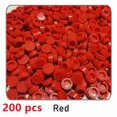 thumbnail image 1 of 200 Pcs Carreaux Moc Ronds 1x1 98138 DIY Blocs de Construction Créatifs Classiques Compatibles avec Assemblages de Particules Jouets Rouges, 1 of 4