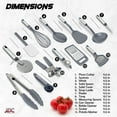 thumbnail image 3 of Lux Decor Collection Kitchen Utensils Set - Nylon and Stainless Steel Cooking Utensils Set - Kitchen Starter Set, Gray, 3 of 12