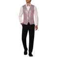 thumbnail image 2 of NOMADIC NOOK Men's Disco Shiny Sequin Sleeveless Suit Waistcoat Set with Bow Tie 2 Packs, 2 of 6