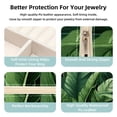 thumbnail image 3 of Tropical Jungle Leaves Travel Portable Square Jewelry Organizer with Storage Box | Jewelry Display and Box for Rings, Earrings, Necklaces, Bracelets - Suitable for Girls and Women, 3 of 6