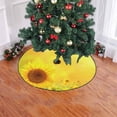 thumbnail image 2 of FMSHPON Sunshine Bright Sunflowers Xmas Christmas Tree Skirt Stand Mat for Holiday Party Decoration Indoor Outdoor 36 inches, 2 of 3