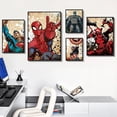 thumbnail image 4 of Póster de impresión artística de película de Marvel, pintura en lienzo de Spider -Man, Iron Man, Capitán americano, Murales Decorativos para decoración de pared del hogar, impresiones, 4 of 4