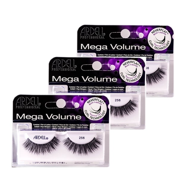 Pestañas postizas Ardell Professional Mega Volume 256 (paquete de 3)