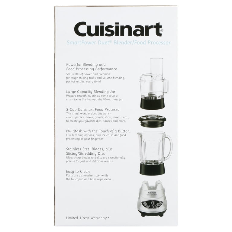 Cuisinart Smartpower Duet /Food Processor, 1.5 quart, Silver