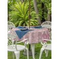 thumbnail image 2 of Outdoor Tablecloth with Umbrella Hole and Zipper, Christmas Round Table Cloth 60 Inch Waterproof Tablecloth, Pink Watercolor Snowflakes Pattern Winter Picnic Table Cover for Patio Camping, 2 of 7