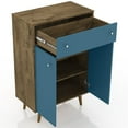 thumbnail image 4 of Manhattan Comfort Meuble de Rangement de Liberté en Marron et Bleu Aqua, 4 of 8