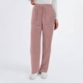 thumbnail image 5 of Womens Corduroy Pants Vintage Dressy Casual Straight Leg High Waist with Pockets Fall Comfortable Work Trousers 2026 Pink 3XL, 5 of 5