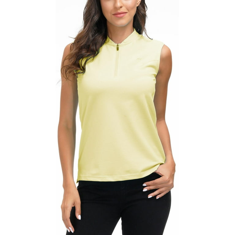 MoFiz Women s Golf Polo Sleeveless Shirt Quick Drying Casual
