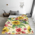 thumbnail image 3 of Yiaed Sunflower Cornflower Poppy Pattern Fleece Throw Blanket,Fleece Throw Blankets for Couch & Bed All Season Use -60"x50", 3 of 6