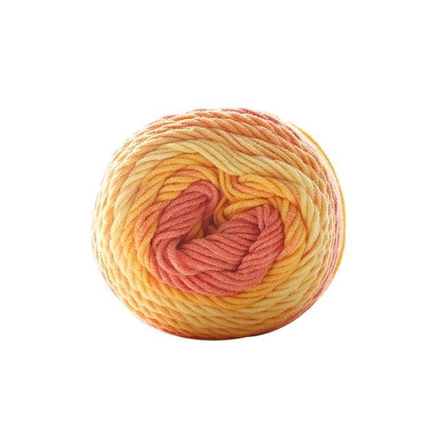Bearachild Segmento de hilo de algodón arcoíris de 115g teñido 5 hebras de hilo de algodón de leche DIY tejido a mano sofá cojín almohada hilo Tela de costura y artesanía Can Ruo Yunxia Bearachild HA001410-07
