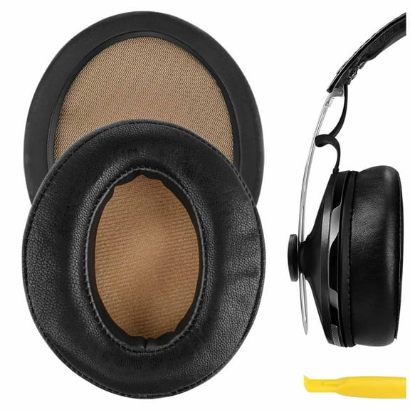 Geekria QuickFit Replacement Ear Pads for Sennheiser Momentum 2.0 Over-Ear Headphones Ear Cushions, Headset Earpads, Comfortable Repair Parts (Black)