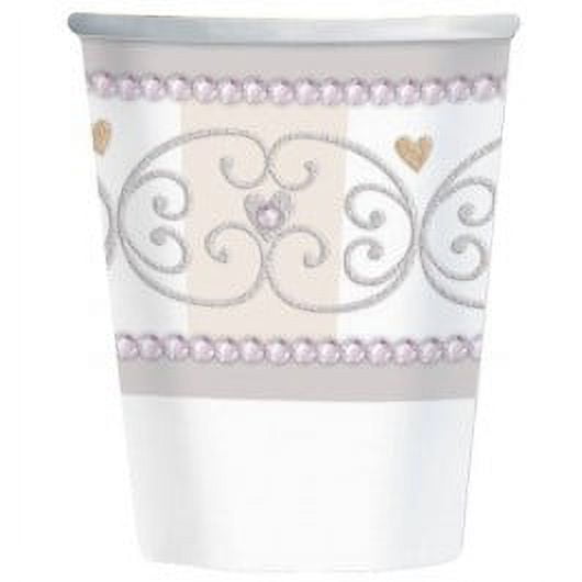 Anniversary 'Dazzling Bells' 9oz Paper Cups (8ct)