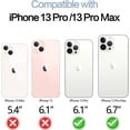 thumbnail image 2 of For iPhone 13 Pro Max/iPhone 13 Pro Camera Lens Protector, Alloy Metal, Tempered Glass Camera Screen Protector, Full Coverage Protection, 1 Pack, 2 of 5