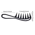 thumbnail image 3 of 2 unidades de peine de peluquería de plástico de púas anchas para cabello rizado, peine de masaje para cabello negro, 3 of 6