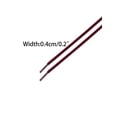 thumbnail image 2 of INSPIRE CHIC 1 Pair Round Rope Dual Colored Striped Shoelace Shoe Strings for Boots Sneakers 150cm/59.06" Black Wine Red, 2 of 4