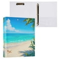 thumbnail image 2 of joogoo Sea Starfish on Summer Beach Hardcover 3 Ring Binder 1.5" Round Rings Interior Pockets Binders Organizer 2 Pack, 2 of 9