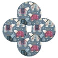 thumbnail image 2 of 15.4" Round Placemat Set of 4 Polyester Fabric Place Mats Non-Slip Dining Kitchen Table Mats for Kitchen Party Decor Polar Bear Pattern, 2 of 5