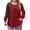 Wine, variant on XUNKUSGA Plus Size Womens Tops Long Sleeve Crewneck Womens Tunic Tops Fashion Pleated Flowy Tops for Women Casual Loose Going Out Tops for Women L-5XL