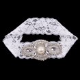 thumbnail image 3 of Jarretera con Encaje Flor Diamante Falso Accrsorio de Esposa para Casamiento Accesorio Nupcial yotijar Liga nupcial del cordón de la boda, 3 of 7