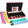 thumbnail image 3 of White Swan American Mahjong Set in Luggage-Style Red Case - Ivory Tiles - Classic Pusher Arms, 3 of 9
