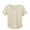 Beige, variant on Tops for Women Trendy Ruched Short Sleeve Tshirts Fashion Solid Color Crew Neck Crop T Shirts with Side Shirring