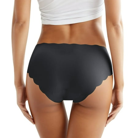 LARUYEKO Women s Seamless Hipster No Show Ice Silk Stretch Underwear Bikini Underwear Panty Women s Cotton Underwear High Waisted Ladies Full Coverage Panties High-Cut Stretch Cool Underwear
