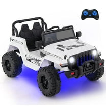 INFANS 12V Ride on Truck Car with Parents Remote Control, 3 Speeds, Bluetooth Music Radio, LED Lights, Soft Start, Electric Vehicles for Boys Girls Kids Toddler