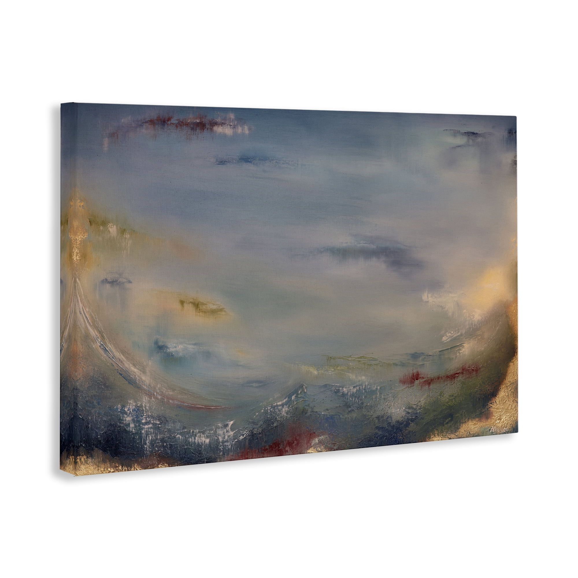 Stupell Industries Bottom Of Ocean Abstraction Abstract Painting Wrapped Canvas Art Print Wall Art, 30 x 20