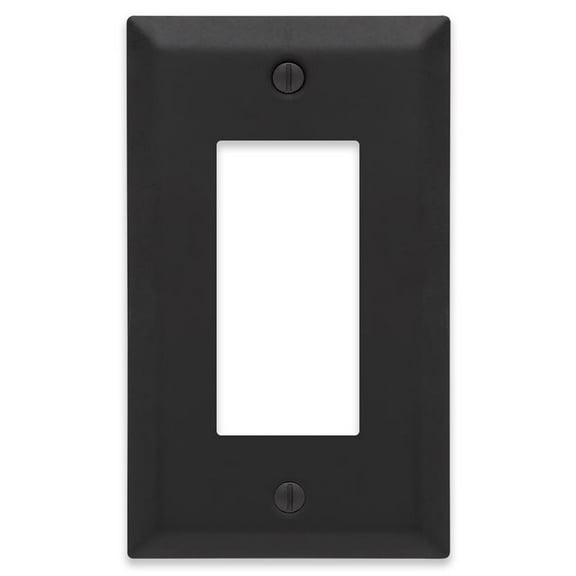 Westek 163RMB Century Wall Plate, Matte Black, Steel, 1 Rocker - Quantity 4
