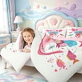 thumbnail image 4 of Manfei Cute Axolotl 7-Piece Twin Bedding,Kawaii Ocean Animal Bedding Comforter Set,Pink Reversible, 4 of 7