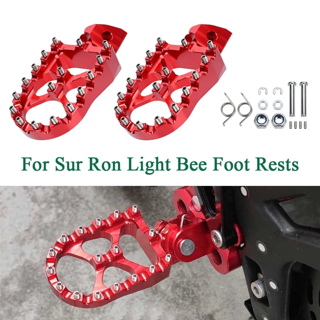 ALLTIMES Repose-Pieds en Aluminium Larges Repose-Pieds pour Sur Ron Light Bee